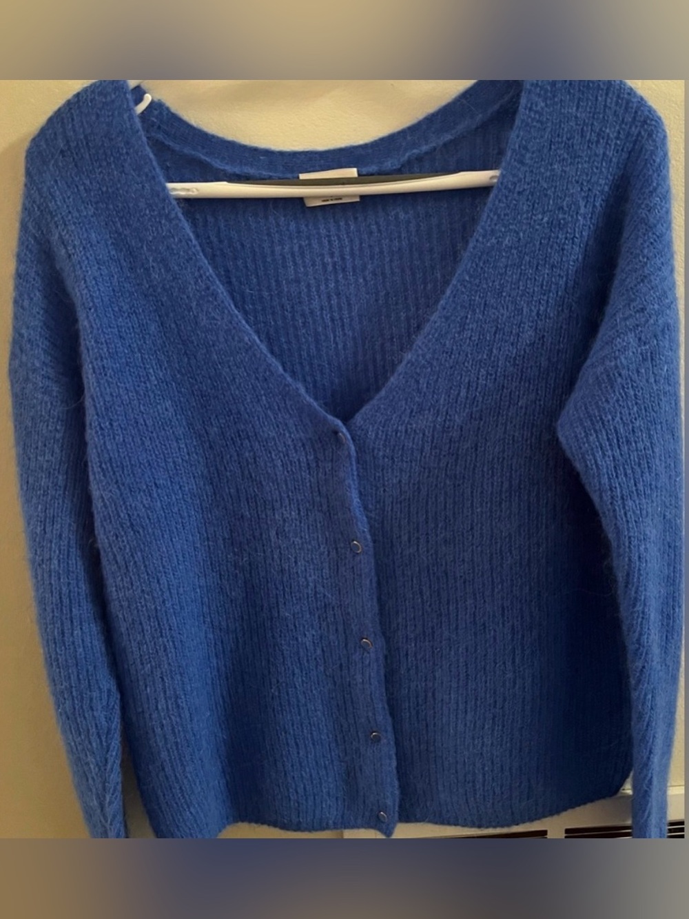 Wilfred Blue V-Neck Button Cardigan